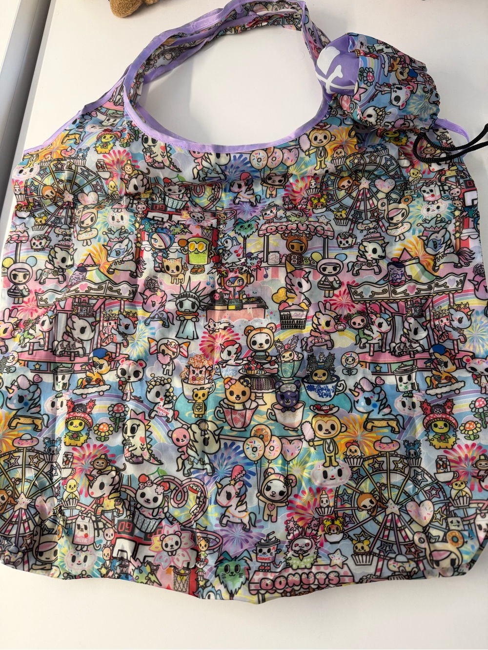tokidoki Pastel Multi-Color Character Drawstring Tote